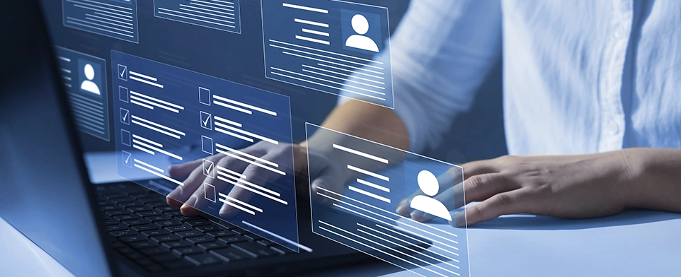 TACO customer completing online onboarding form for customs broker services